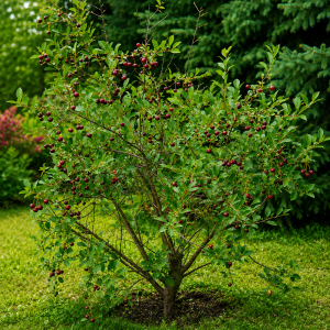 Mini višňa - čerešňa višňová (Prunus cerasus x fruticosa) 'CARMINE JEWEL' - výška 70-90 cm, kont. C5L - KRÍKOVÁ